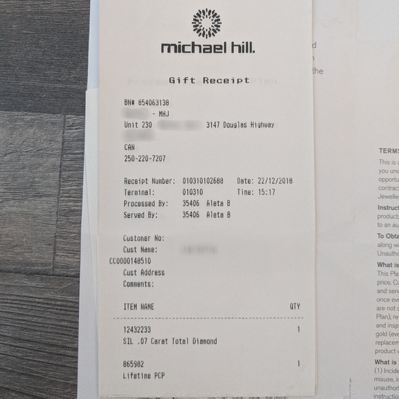 Diamond Promise Ring (with lifetime care plan) - Picture 5 of 5